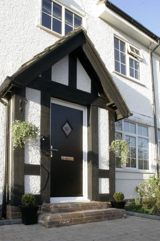 Black composite doors