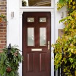 Rosewood glazed composite doors