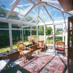 Internal shot of double glazed uPVC glass conservatory roof