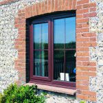 Rosewood finish windows