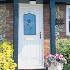 White uPVC front door