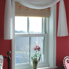 Sash sliding windows in white uPVC