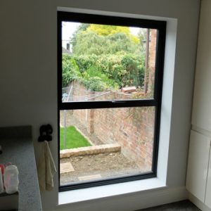 Black aluminium window