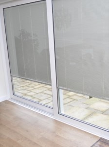White integrated blinds