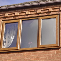 Oak uPVC windows with double glazing