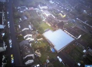 Back garden leisure centre as seen from above