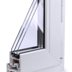 uPVC window profile cross section