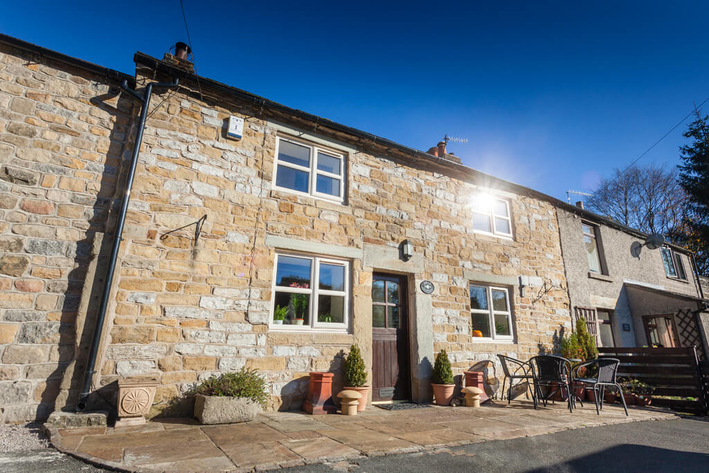 Cream casement window