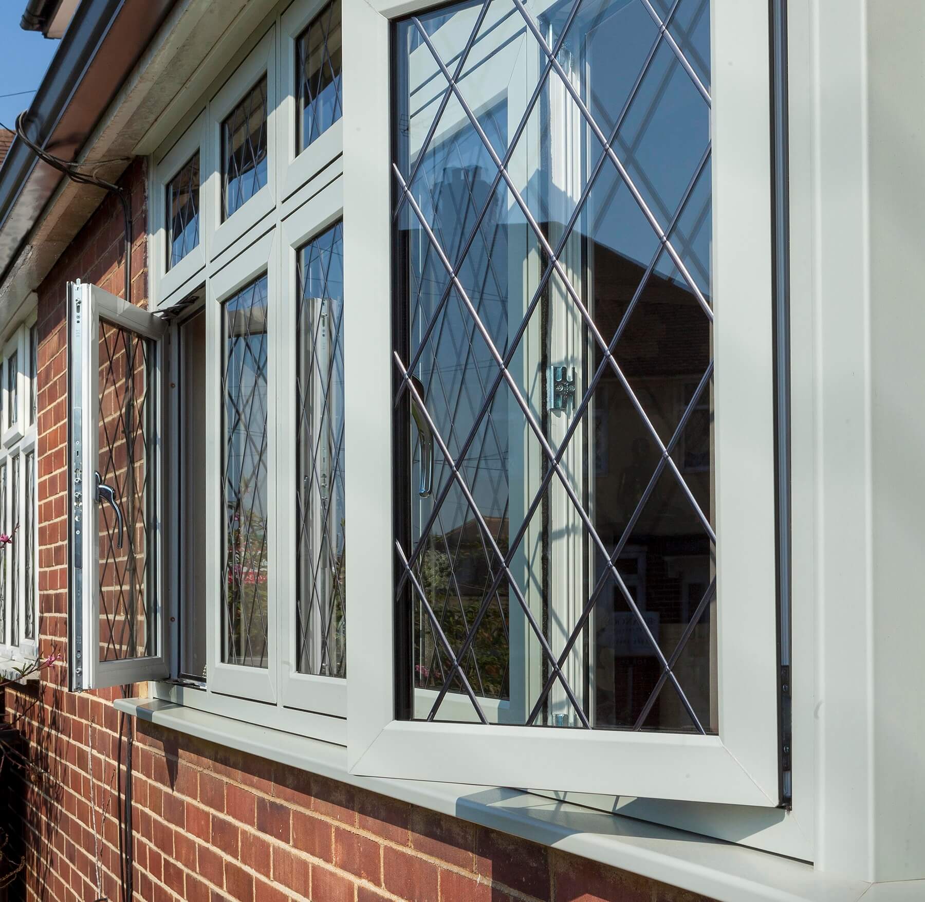 Flush casement windows with led detail