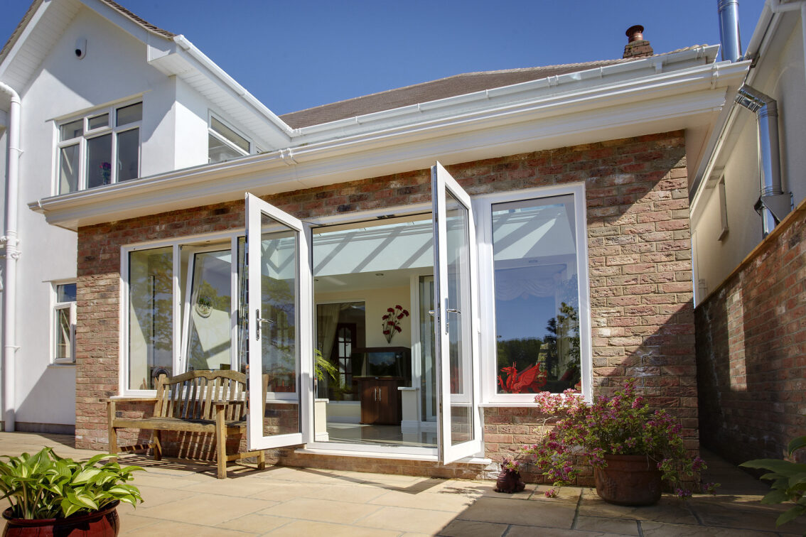 White french door